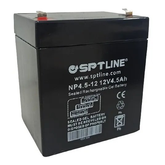 Bateria De Gel Sellada Recargable Sptline 12v 4.5ah 