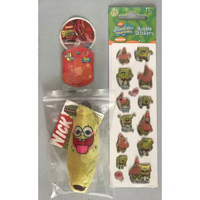 Llavero Y Stickers Bob Esponja