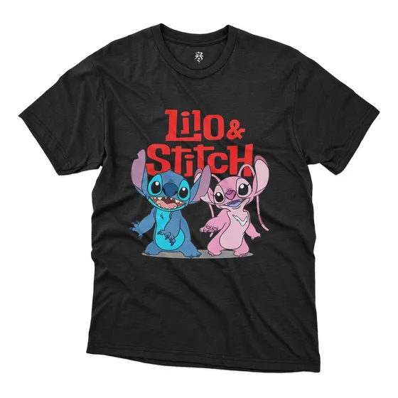 Camiseta Estampada Unisex Pelicula Lilo Y Stitch En Pareja 2