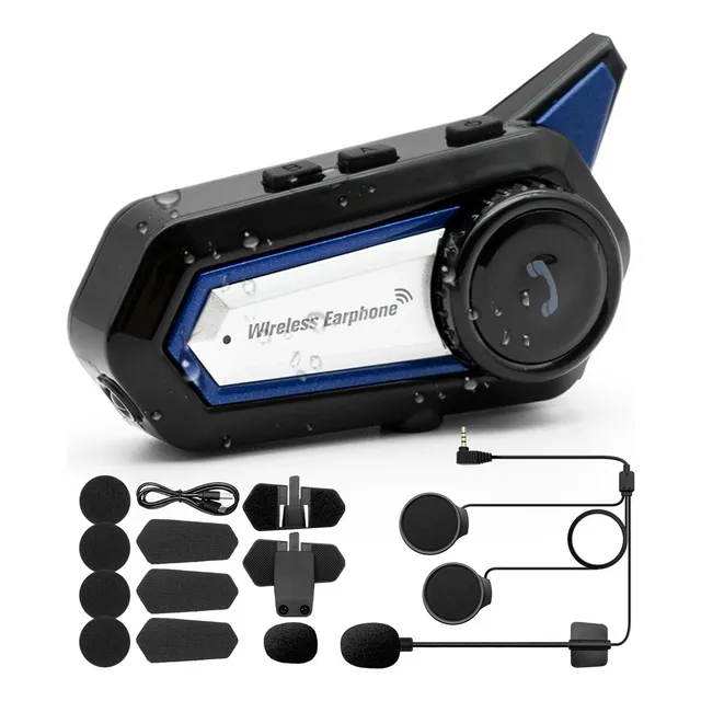 auriculares bluetooth para casco de motocicleta jzzb bt31 color negro