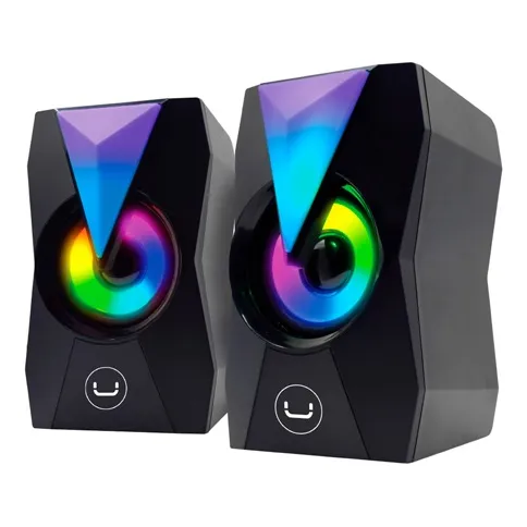 Cornetas De Escritorio Con Luces Rgb 10w Usb Sobremesa