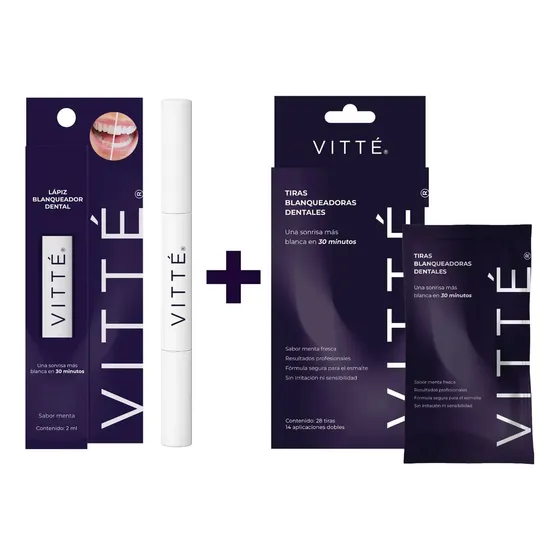 Vitté Pack Blanqueamiento Promo: Lápiz + Tiras Blanqueadoras