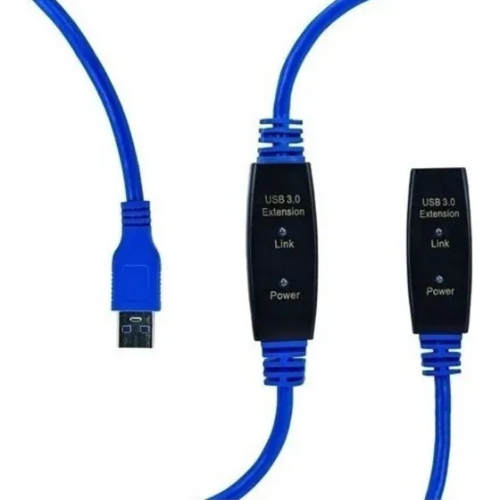 Cabo Extensor Usb 3.0 Tebera 20m Macho/fêmea Com Repetidor