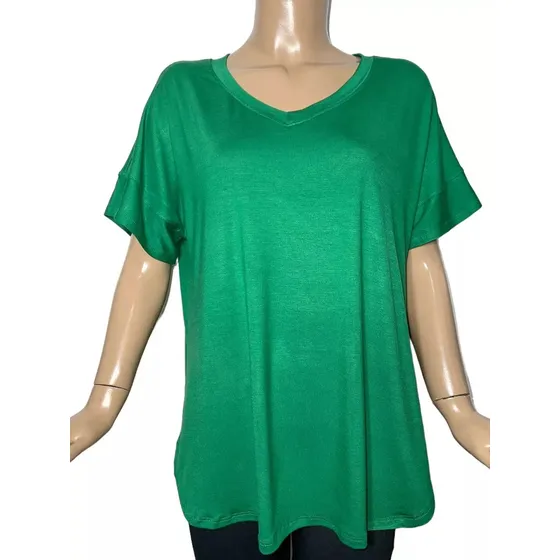 Remera Cuello V Semi Evase Basica Talles Grandes Especial