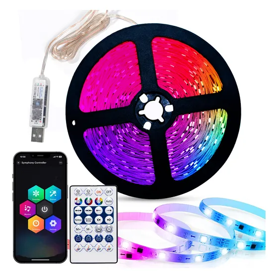 Tiras De Luz 5m App Bluetooth Control De Para Música Rgbic