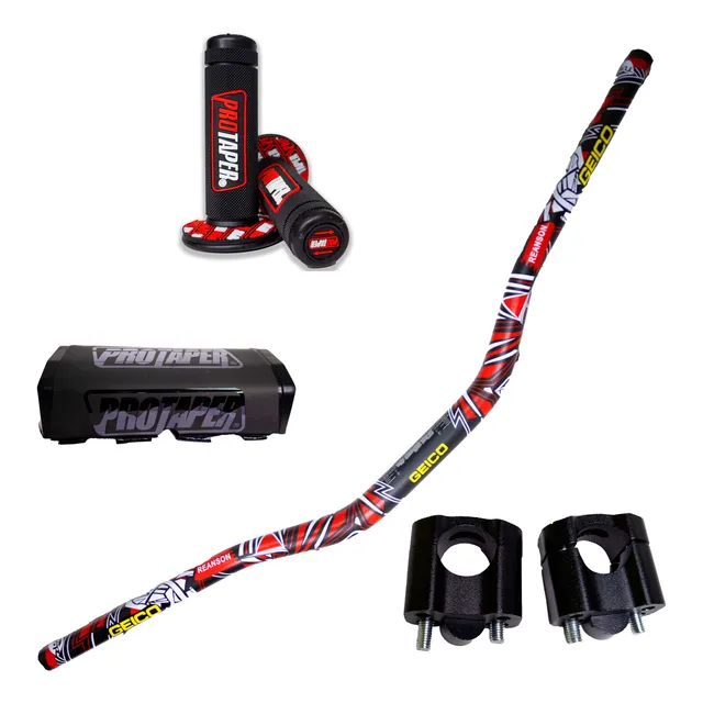 Kit Manubrio Moto Fat Bar 28mm Geico No Pro Taper Mulisha