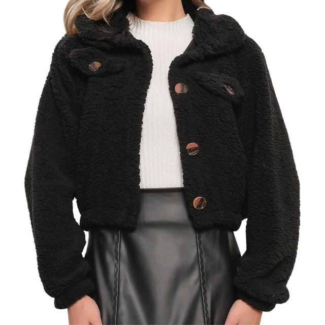 Casaquinho Frio Cardigan Ted Pelo Pelucia Botão Casaquinho Frio Cardigan Ted Pelo Pelucia Botão