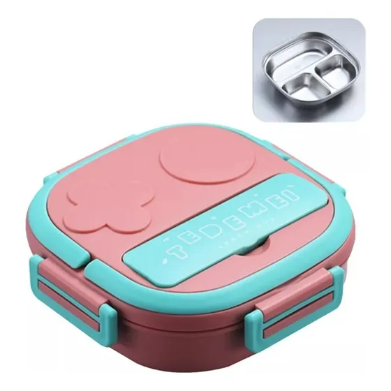 Taper Para Comida Reutilizable Fuente Colación 3 Comp. Rosa