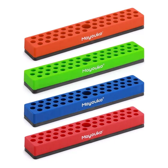 Organizador De Bits Mayouko: 4 Racks Con Agujeros, Para 6.35