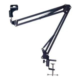 Braço Articulado Microfone Suporte Pedestal P/ Mesa Studio Braço Articulado Microfone Suporte Pedestal P/ Mesa Studio
