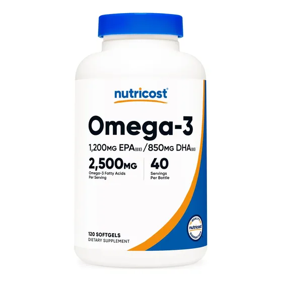 Original Nutricost Aceite De Pescado Omega 3, 2400mg, 120cap