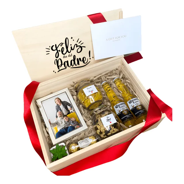 Detalove Gift Box Corona Padre, 37x25x13 Cm, Pino