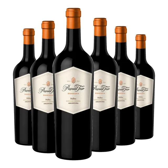 Vino Pascual Toso Reserva Malbec Caja 6x750 Ml
