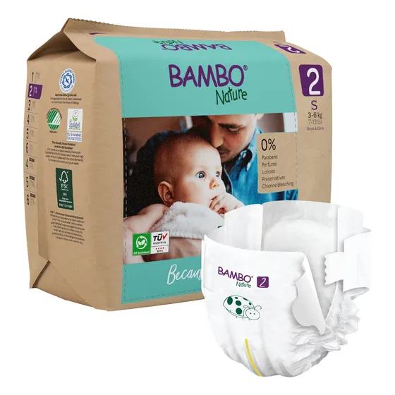 Bambo Nature Pañal Because You Care 30 unidades (P)