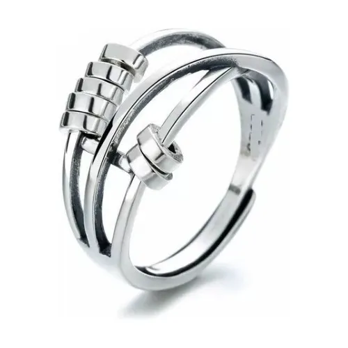 Anillo De Plata 925 Giratorio Antiestres Ansiedad