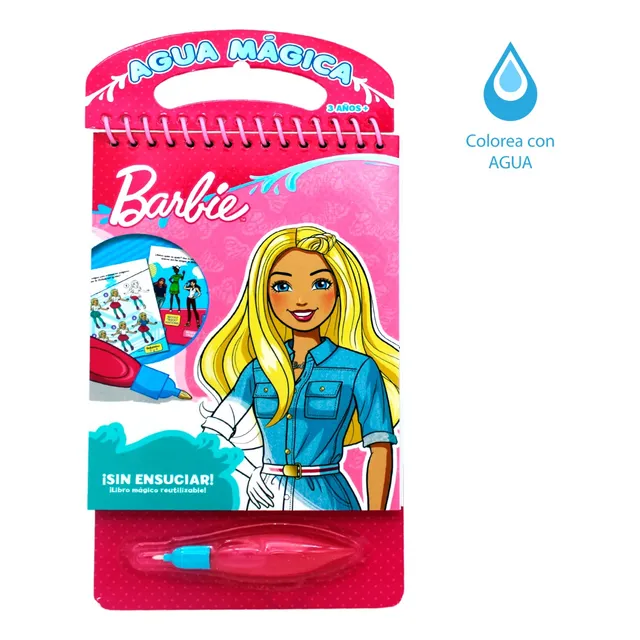 Libro De Colorear Mágico Para Pintar Con Agua Barbie