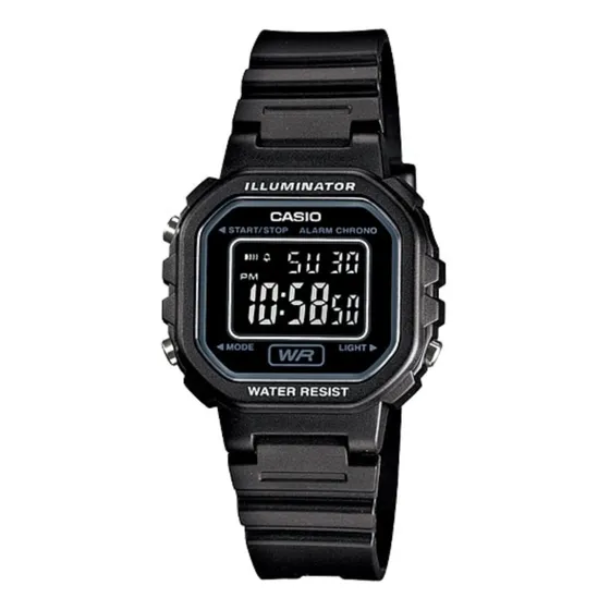 Reloj pulsera digital Casio LA-20WH-4A1 con correa de resina color negro