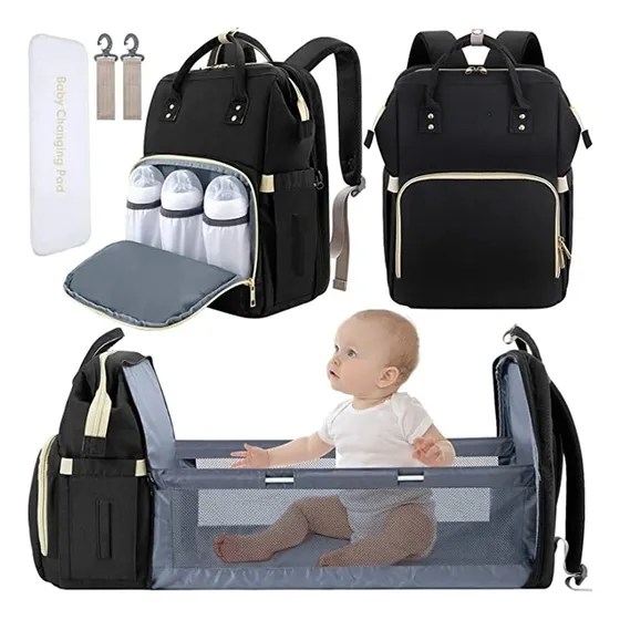 Bolso Pañalera Cambiador Cuna Corral Multifuncional Cambiado