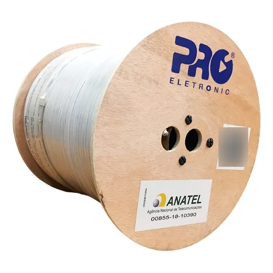 Cabo Coaxial Série 6 300m 90% De Malha Proeletronic