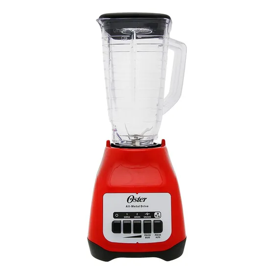 Oster Licuadora De 2 Velocidades Más Pulso Con Vaso De Plástico 1,25 L 800 W Color Rojo Blstkap-rpb