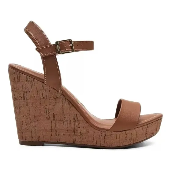 Sandalia Vizzano Taco Chino Mujer Con Corcho Taco Alto.