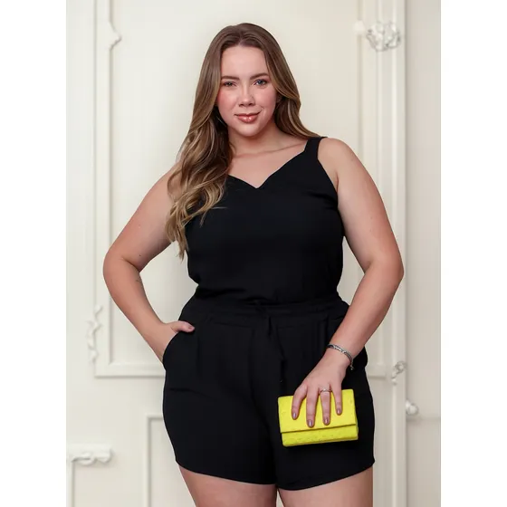 Kit Blusa E Short Conjunto Feminino Plus Size G1 G3 Até 50