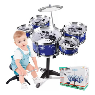 Tambor Infantil Con Taburete Y Palos, Instrumento Percusión Tambor Infantil Con Taburete Y Palos, Instrumento Percusión