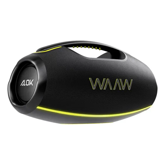 Caixa de Som Bluetooth Waaw by Alok Hyperboom 1000 À Prova d'Água, Até 12h de Autonomia
