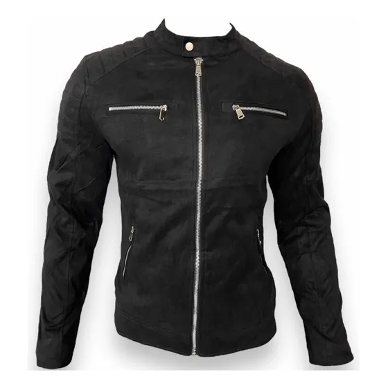 Chaqueta Chamarra Gamuza Hombre Tipo Biker Premium Slim Fit