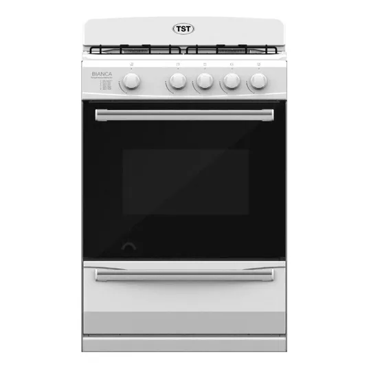 Cocina A Gas Tst Bianca 91 Lts Multigas Vitrocerámico Color Blanco