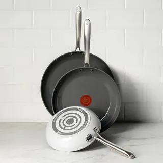 Set De Sartenes T-fal 20, 26 Y 30 Cm Antiadherente Cerámica Gris