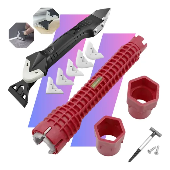 Kit Chave Hidráulica 8 Em 1 + Espátula Removedora De Rejunte