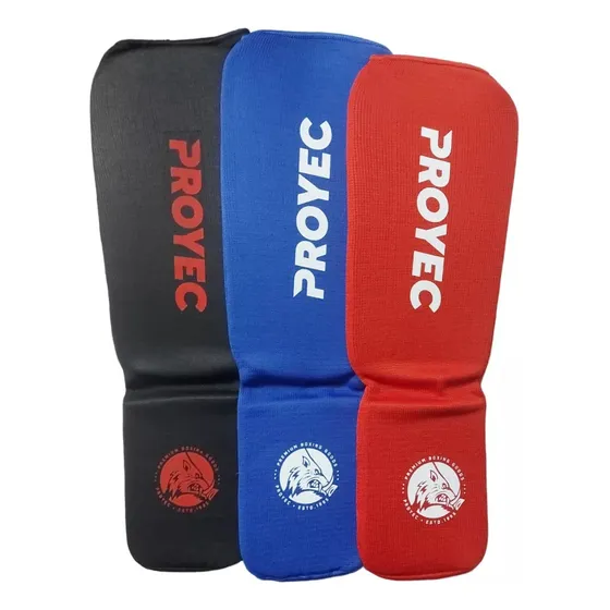 Tibiales Protector Proyec Elastizado Thai Kick Boxing Mma