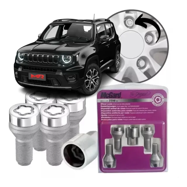Parafuso Trava Antifurto Roda Renegade 2023 2024 Original
