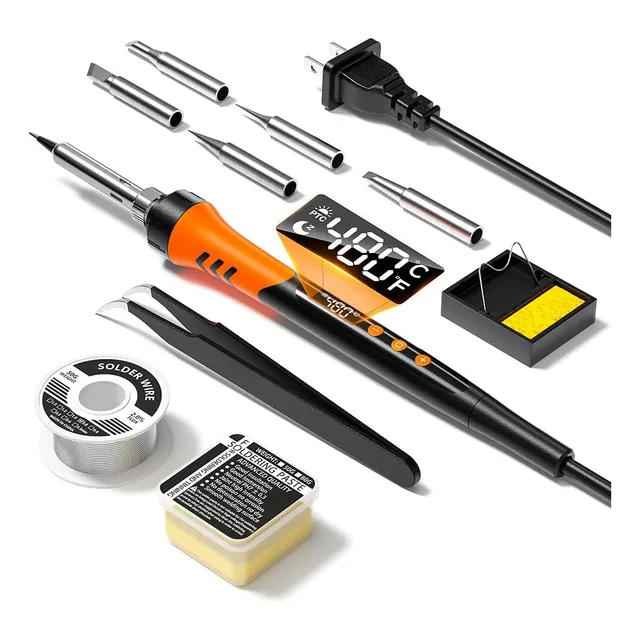 Kit Cautín Soldador Lcd De 90w 110v