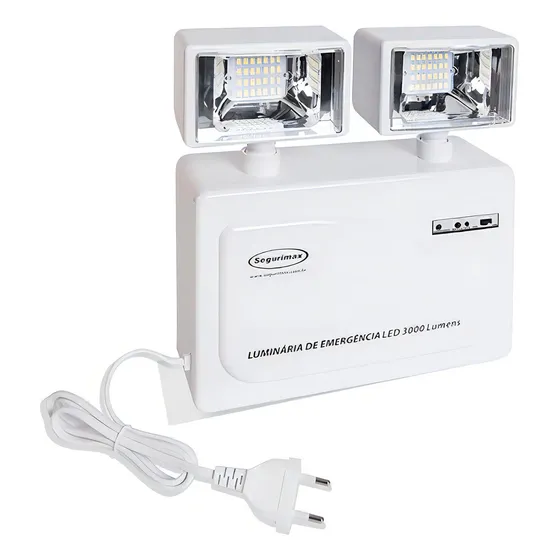 Luminária Luz De Emergência Led 3000 Lumens Faróis