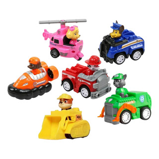 Paw Patrol 6 Carritos De Cuerda Desmontables Patrulla 8cms Paw Patrol 6 Carritos De Cuerda Desmontables Patrulla 8cms