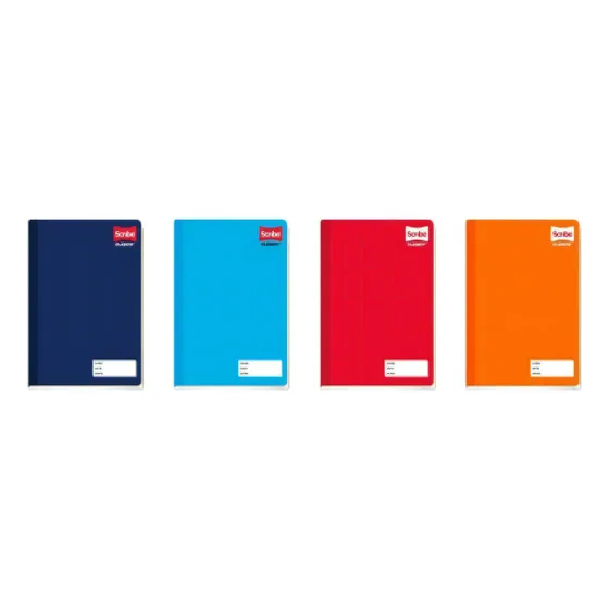 3 Cuadernos Scribe Profesional Cosido 100 Hojas Raya Color Multicolor