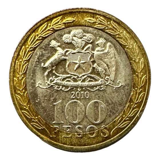 Chile - 100 Pesos - Año 2010- Bimetálica Km # 236