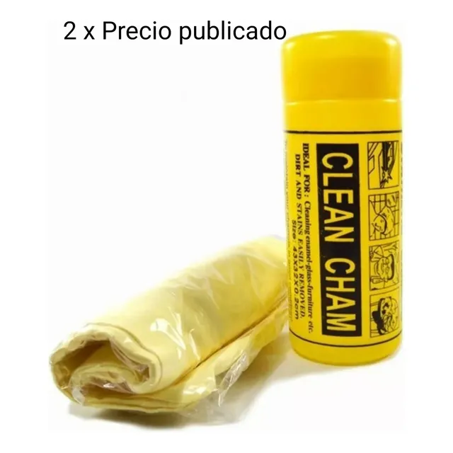 Cuero Para Secar Carros 43x32cm Microfibre Chamois 2 X Pp