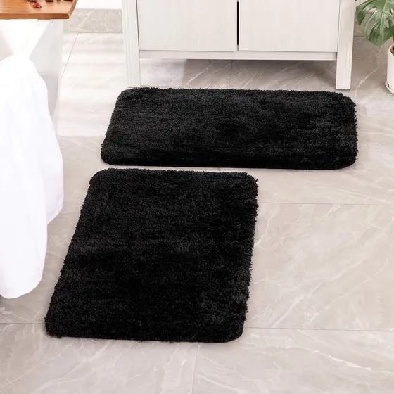 Miulee Juego 2 Alfombra Baño Antidelizante Esponjosa Extra X