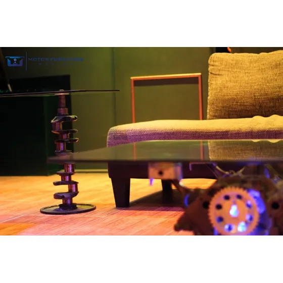 Mesa De Centro Par Esquineros  Y Lamp De Motor. Hpr