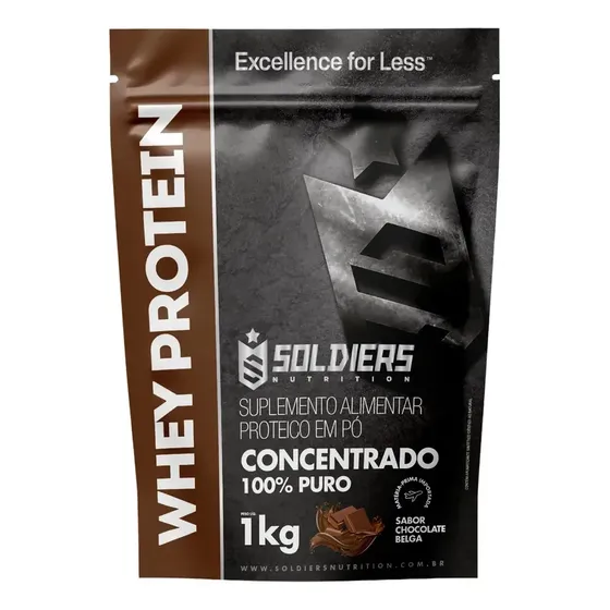 Proteína Soldiers Nutrition Suplementação Whey Protein em pó sabor Chocolate x 1kg