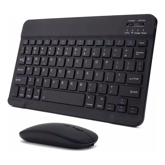 Teclado Bluetooth Tablet Español + Mouse Inalambrico