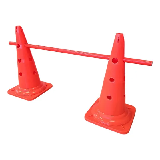 Set De 2 Conos Perforados + 1 Poste De Largo 100 Cm