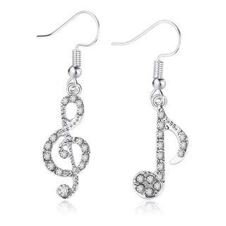 Aretes Notas Musicales Clave De Sol Pendientes Corchea Metal Aretes Notas Musicales Clave De Sol Pendientes Corchea Metal