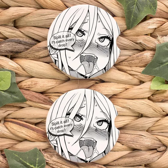 2 Posavaso Diseño Anime Spill It All I'll Catch Every Drop