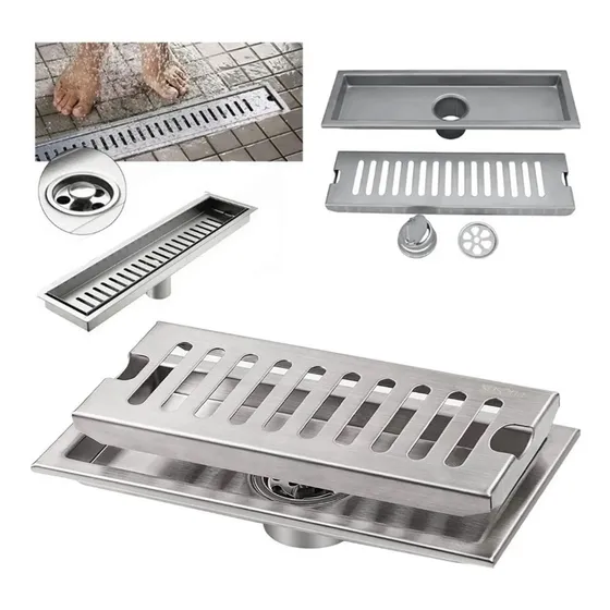 Coladera Acero Inoxidable 40x10 Inox Satin Anti-cucarachas