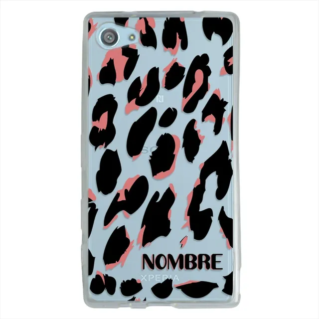Funda Sony Xperia Antigolpes Animal Print Con Tu Nombre