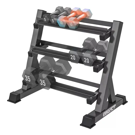 Rack Mancuerna Mancuernero Porta Soporte 3 Niveles Importado